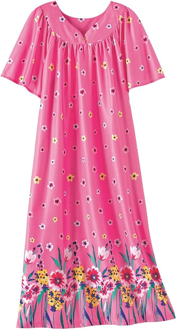 AmeriMark Waltz Length Muumuu With Pockets Plus Size Amazon ca 