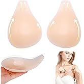 Secfanya Sticky Bra Silicone Adhesive Bra for Women Invisible Bras for Backless Strapless Dress Nippless Covers Push Up Bra