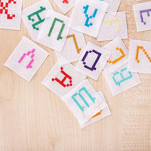 image for Pllieay 30 Pieces 7 Count Plastic Mesh Canvas Sheets for Embroidery, A