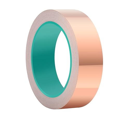 ASIV 30 mm X 20 m Kupferfolie Klebeband, Selbstklebend Abschirmband, beidseitig leitende Kupferband Copper Foil Tape für Gita