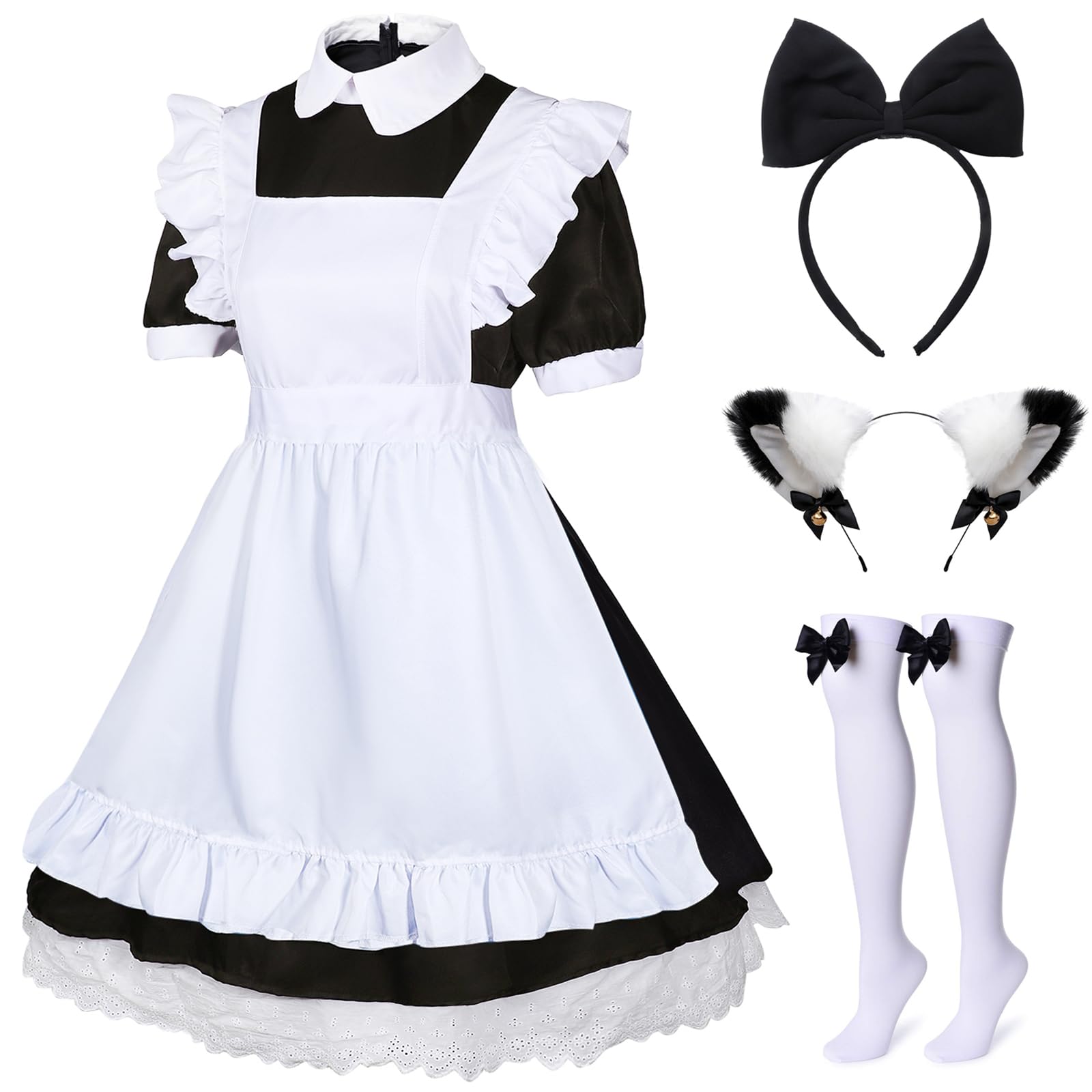 BAOPLAYKIDS 5Pcs Japanese Anime Lolita French Maid