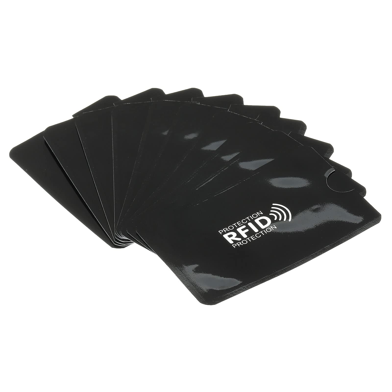 PATIKIL RFID Blocking Credit Card Sleeves, 30 Pack Contactless Protector Holder for NFC Purse, Black