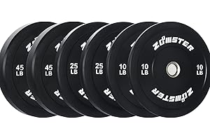 ZOOMSTER Bumper Plate Olympic Weight Plate Bumper Weight Plate with Steel Insert Strength Training Weight Lifting Plate