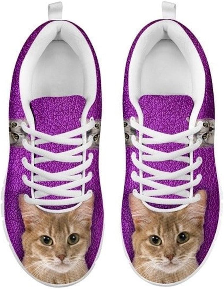 Women's SneakersCute Somali Cat Print Women's Running