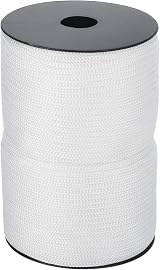 Sourcing Map 4mm Polypropylene Rope 100m Braided Utility Camping Rope White