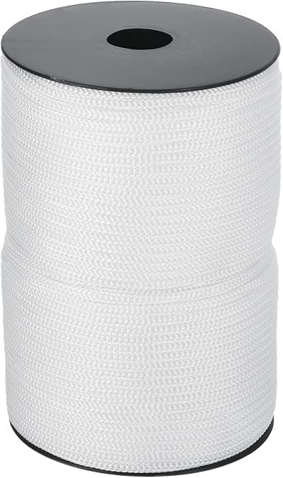 Sourcing Map 4mm Polypropylene Rope 100m Braided Utility Camping Rope White