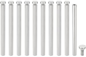 PATIKIL 1/4 x 2.8 inch Sign Standoff Screws, 20 Pcs Stainless Steel Wall Standoff Mounting Hardware Advertising Glass Nail for Hanging Acrylic Picture Frame Acrylic Panel, Silver