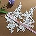 2 Pcs Raw White Flower Lace Patches for Wedding Dress DIY Clothing Flower Applique Collar Material