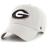'47 Georgia Bulldogs Hat Mens Womens Clean Up Adjustable Cap, Light Gray