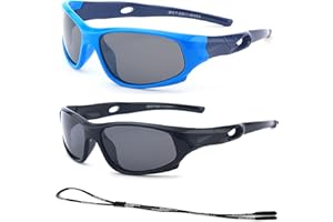 Polarized Kids Sunglasses for Boys Girls Sport Sunglasses for Kid Flexible Frame UV400 Protection Baseball Sun Glasses