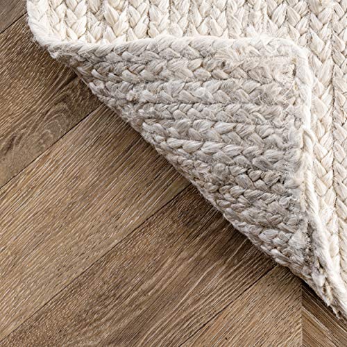 nuLOOM Rigo Hand Woven Farmhouse Jute Runner Rug, 2' 6" x 12', Off