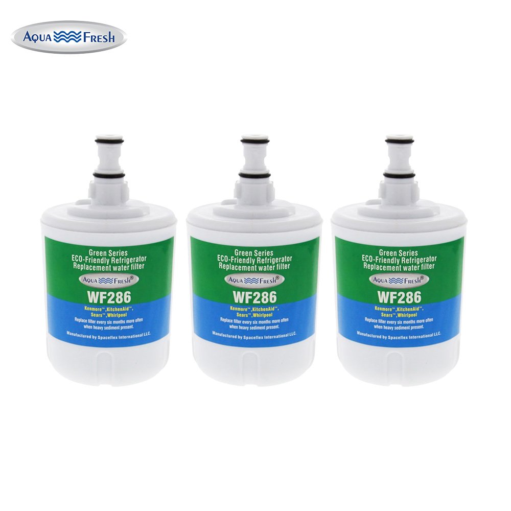 Aqua Fresh WF286 Refrigerator Water Filter Compatible with Whirlpool 8171413, Everydrop EDR8D1, Kenmore 46-9002 (3 Pack)