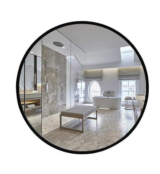 Espejo Redondo Negro Baño