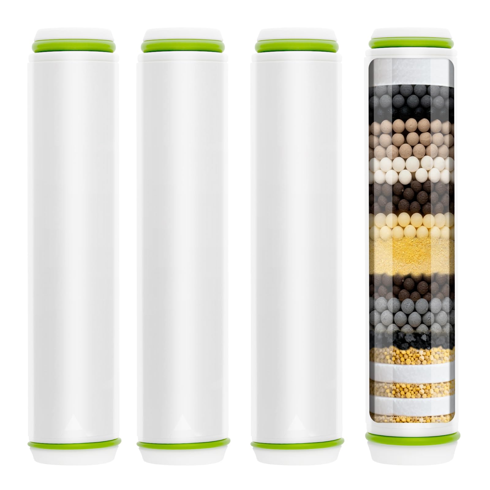 Photo 1 of 4 Pack Replacement Filters Compatible With PWERAN Handheld Shower Head,Shower Filter For Fitespot,Removes Chlorine