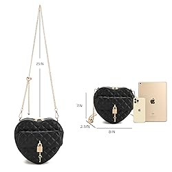 lola mae Heart Shape Satchel Crossbody Purse for