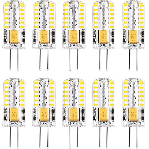 G4 LED Light Bulbs 3000K Warm White Lighting Non-Dimmable Landscape LED Bulb 3W Equivalent to 30W T3 Halogen Track Bulb Replacement G4 Bi-Pin Base Lamp(10 Pack)