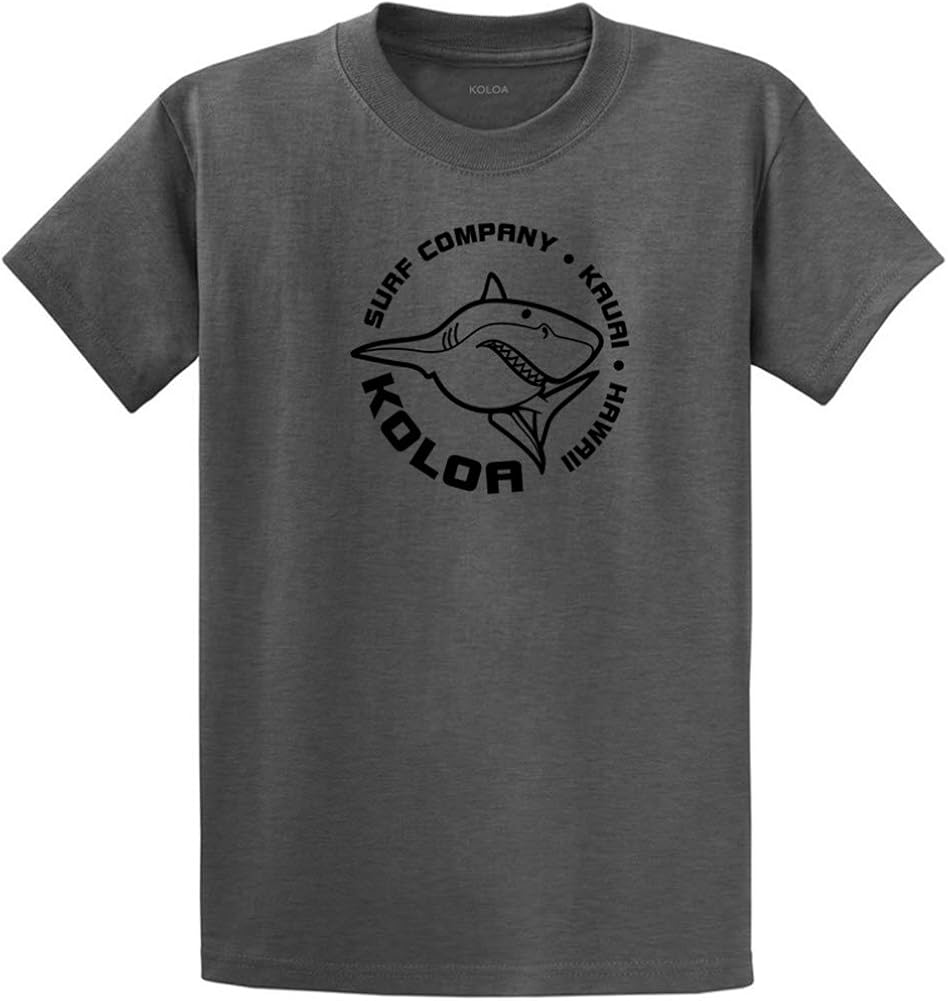 Koloa Shark Circle Logo Cotton T-Shirts in Regular, Big and Tall Sizes