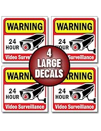 Video Security Surveillance Sticker Signal Decals for Home Business