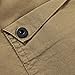 LOCALMODE Men's Military Slim Fit Dress Shirt Casual Long Sleeve Button Down Dress Shirts Khaki M