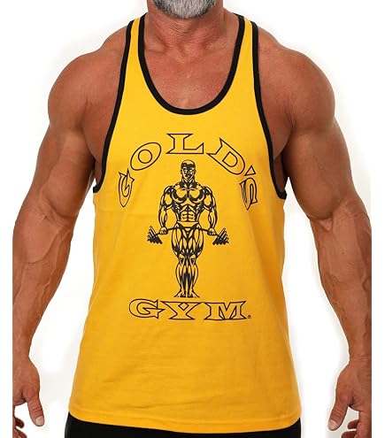 Gold's Gym T-Shirt - Official Licensed BT-1 (XXL, Gold) at Amazon