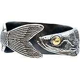 BlingNook Silver Rings For Women, Vintage Fish Shaped Ring Trendy Adjustable Stackable Open Thumb Non Tarnish Birthday Party Jewelry Gift