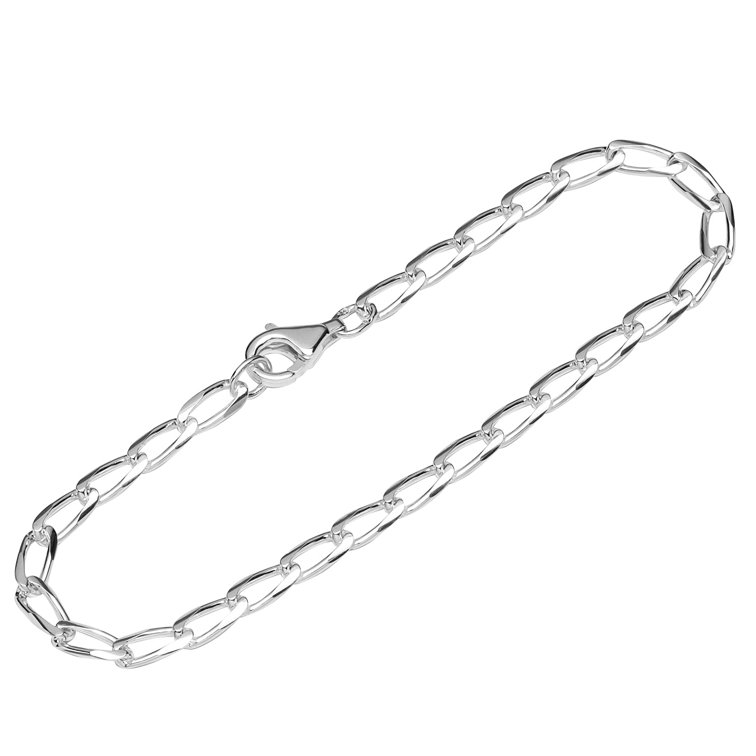 NKlaus bracelet 925 sterling silver 19cm long polished ladies bracelet chain 12338