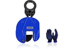 KARRYTON Vertical Plate Clamp, 2Ton/4400LB Working Load, Jaw Opening 1.3IN, Industrial Steel Plate Clamp for Lifting and Transporting