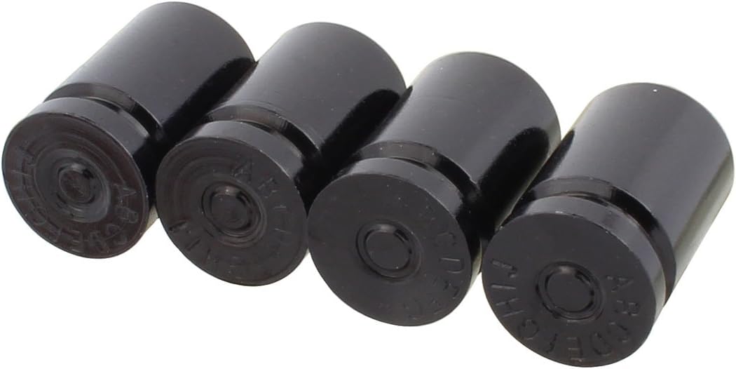 TOMALL Tire Valve Stem Caps Black Bullet Shell for Motorcycles Vans ATV