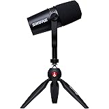 Shure MV7 USB Microphone with Tripod, for Podcasting, Recording, Streaming & Gaming, Built-in Headphone Output, All Metal USB