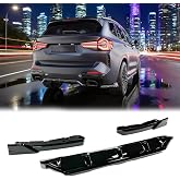 Ombialo Rear Bumper Lip Diffuser Splitter Compatible with BMW X3 G01 LCI M Sport 2022 2023 2024 Gloss Black PP Rear Bumper Lower Lip