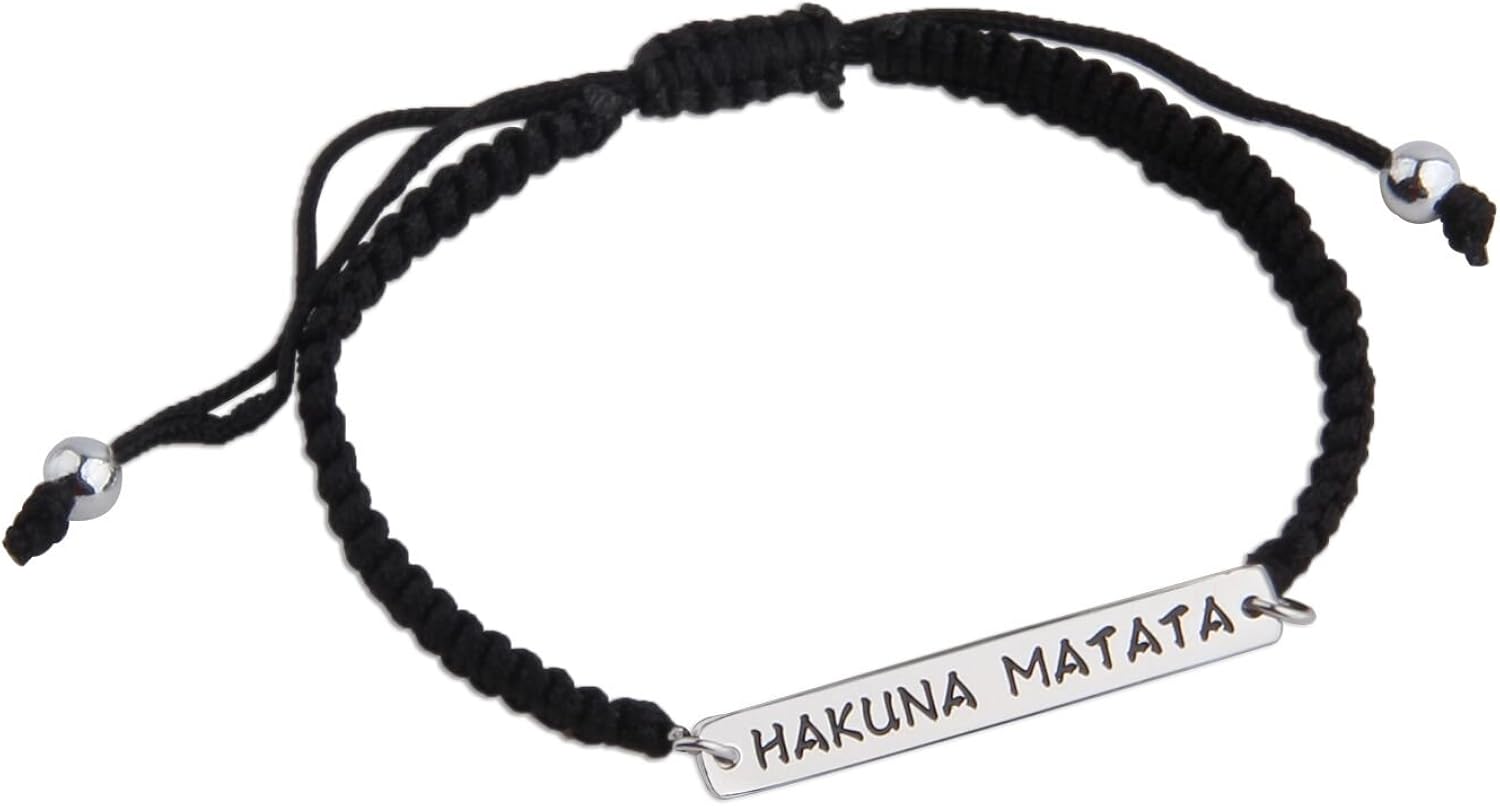 KUIYAI Hakuna Matata No Worries Macrame Bracelet Inspired Gift