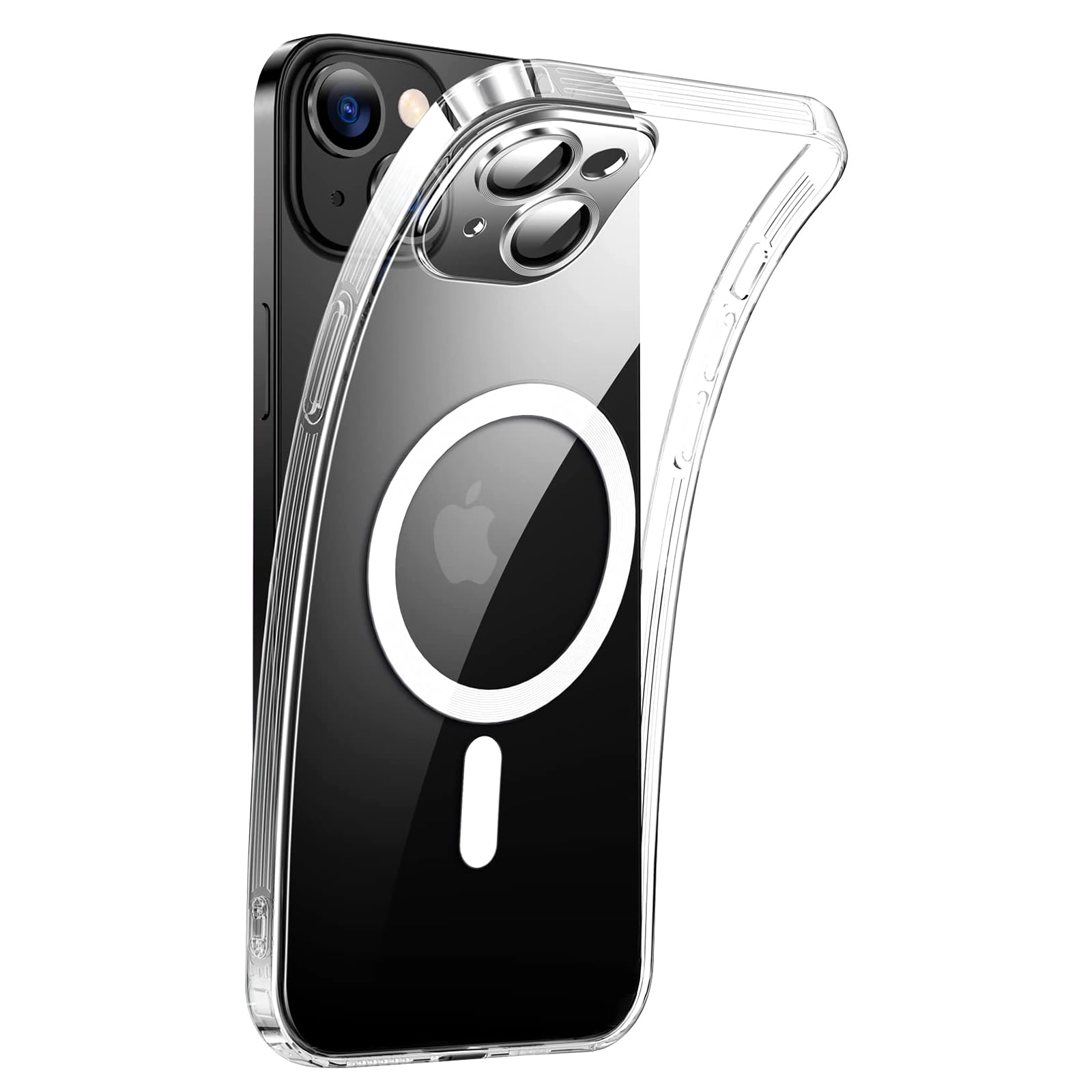 SEOUGEE Magnetic Clear for iPhone 15 Case with 2 Pack Tempered Glass Screen Protector [Non-Yellowing] [Integrated Camera Cover] Shockproof Silicone Cover [Anti-Fingerprint Scratch] Wireless Charging — image 1