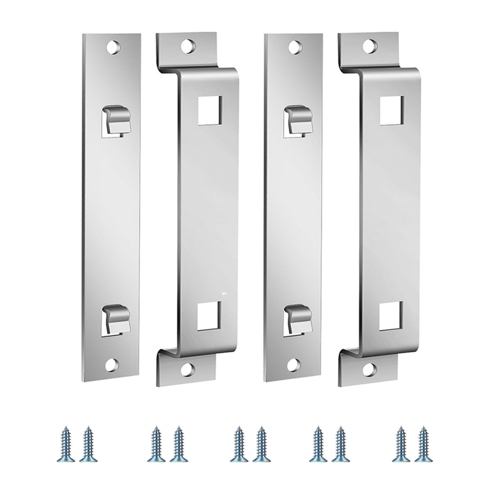 Tefola Set of 4 Metal Balcony Hooks, Flower Hangers, Metal Bird House Brackets - Adjustable in Both Directions - No Drilling Required