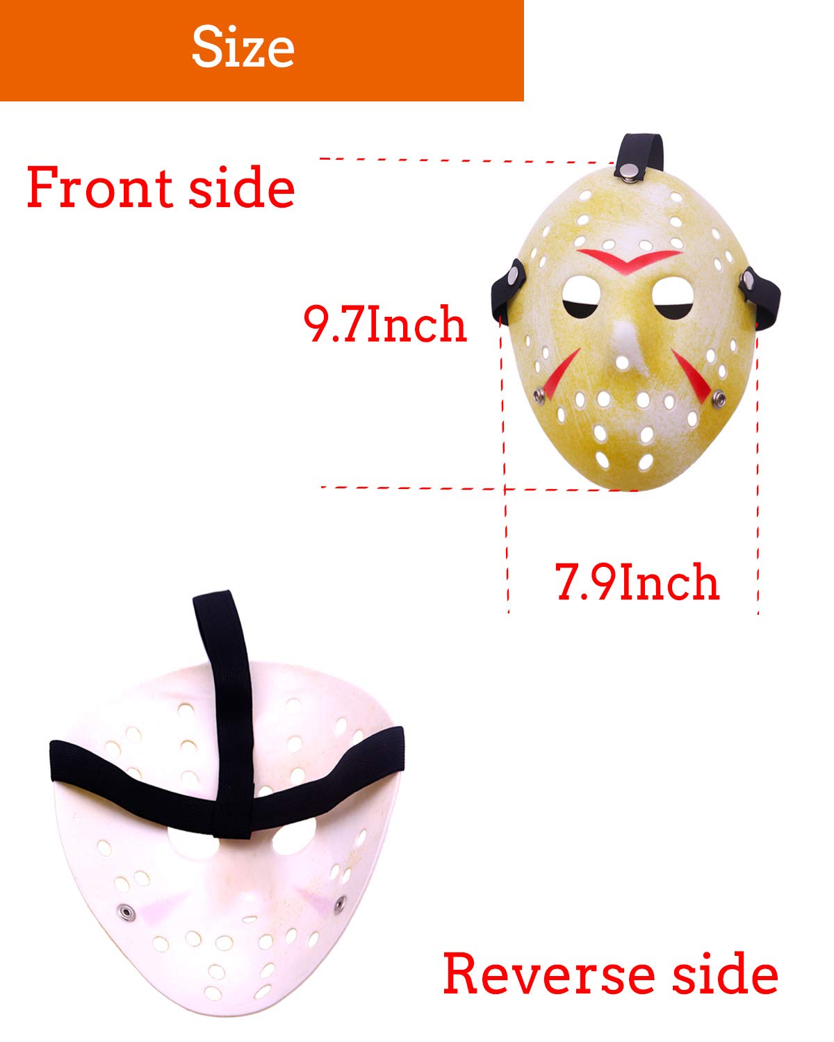 Horror Movie Kller\'s Hockey Mask Scary Halloween Mask (Jason)