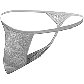 Tinharthy Jock Strap Men's Thong Underwear G-String Cotton Breathable Underpants for Male Athletic Supporters