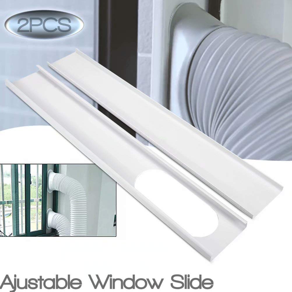 GUCHIS 2Pcs Window Slide Kit Plate/6inch Window Adapter for Portable Air Conditioner