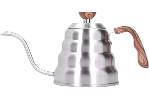 Stainless Steel Pour Over Coffee Tea Kettle Gooseneck Spout Pots Kitchen Appliances (1.2L)