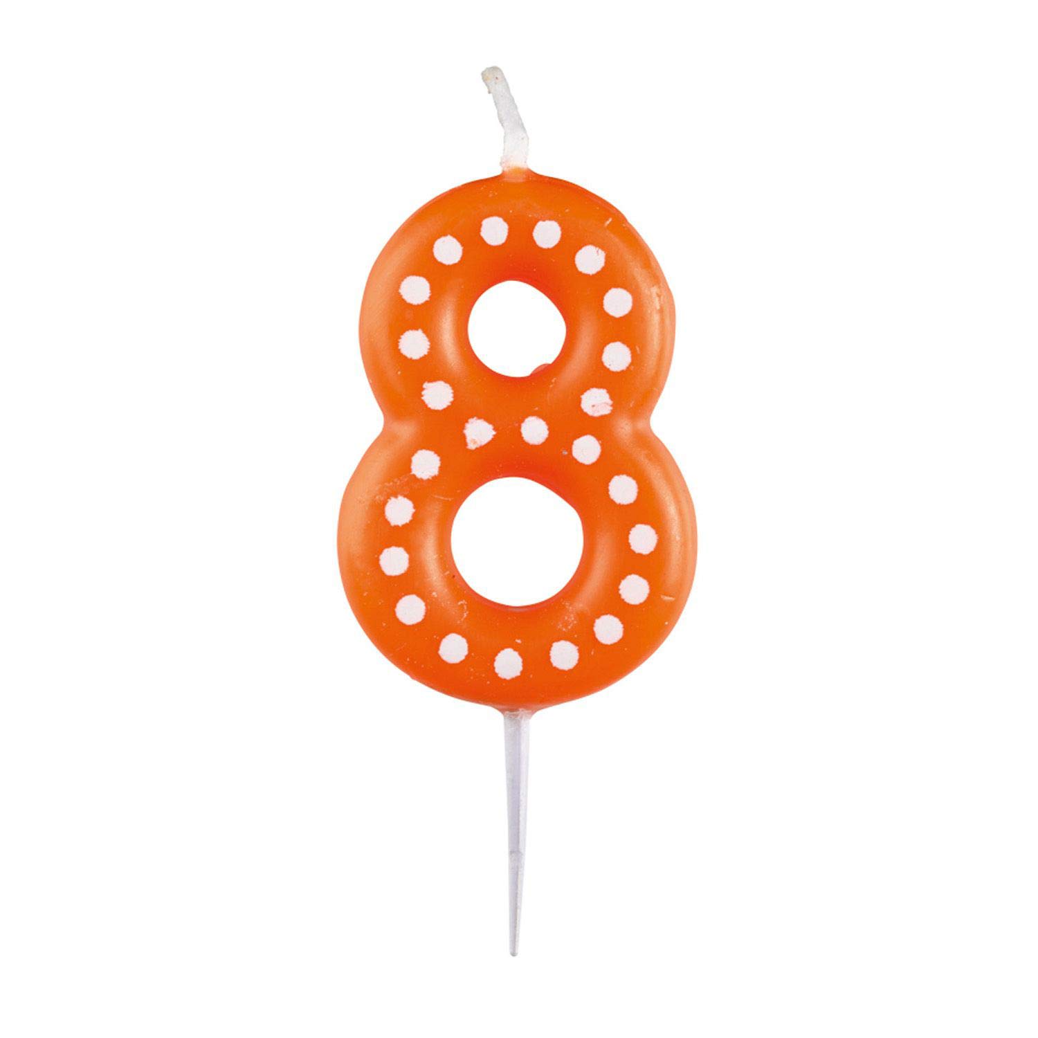 amscan 9900918 Dots 8 Digital Candle