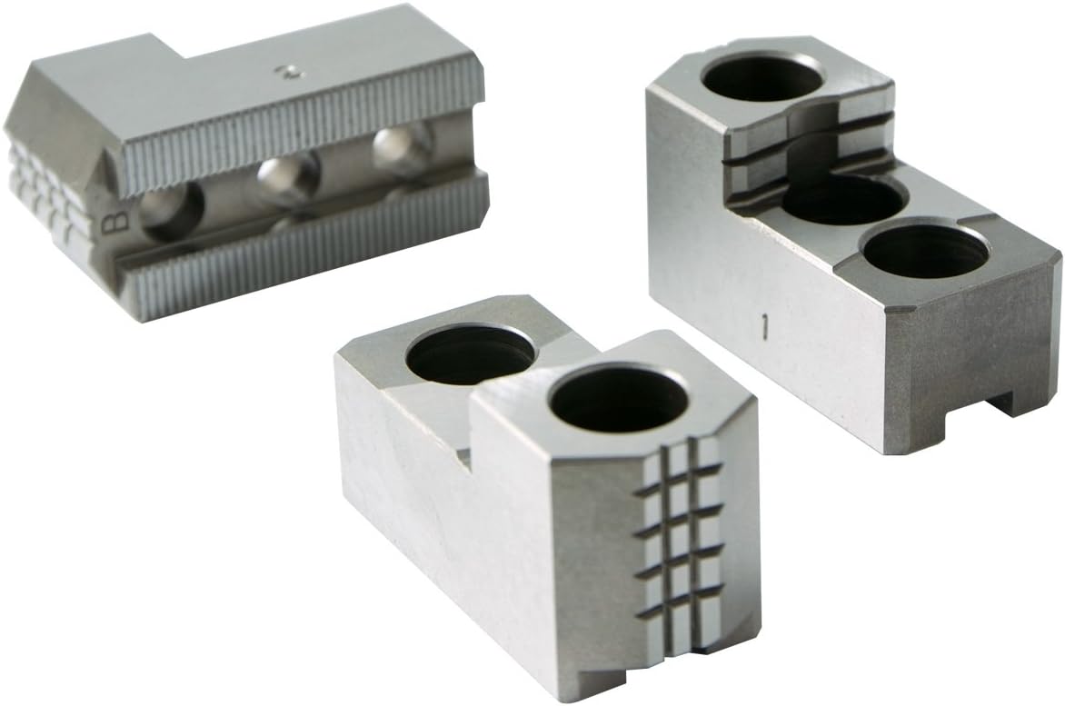 TAIKI 3900-4671 3 Piece Best-Grip Hard Jaw Set, 6" x 1.5 mm x 60 Degree