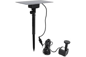 Solar Powered Pond Fountain Water Fountain Garden Outdoor Floating with 4 Nozzles 5V Solar Panel 40-60cm Spray Height for Bir