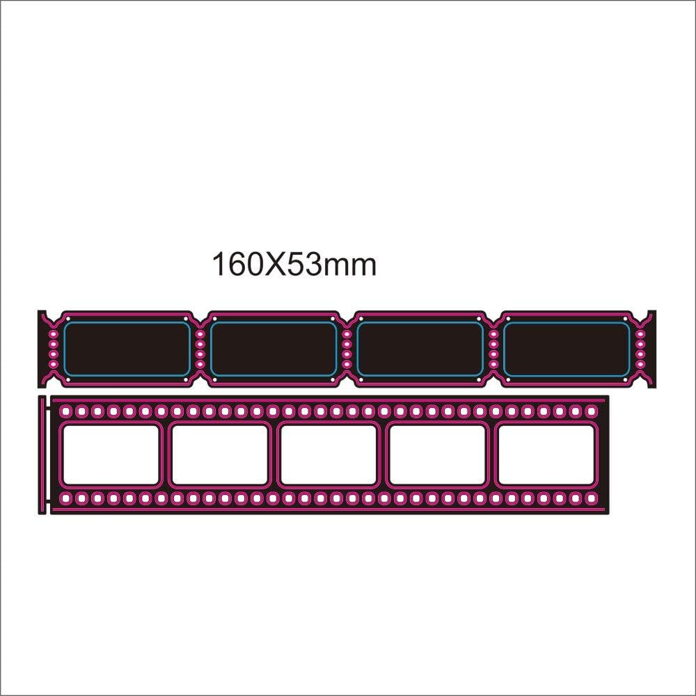 Film Strip and Tickets Metal Cutting Dies Stencils for DIY Scrapbooking Photo Album Decorative Embossing Paper Cards