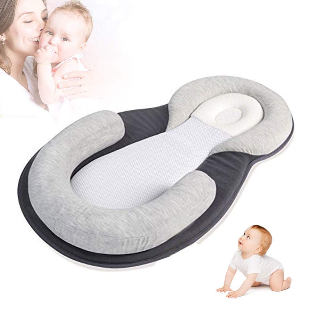 Baby Pillow,Head Support Portable Baby Bed Mattress for Newborn Baby