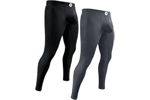 RM REAL MEN Real Men ABCD Pouch Compression Pants - 1, 2 & 3 Pack, Mens Leggings, Yoga Pants, Tights, Base Layer Men Cold Weather