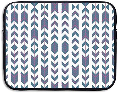 GSIAHALJ Portable 13-15 Inch Laptop Sleeve, Neoprene Fabric Hallow Fields Mini Feathers Fabric Pattern Single Face Protective Cover