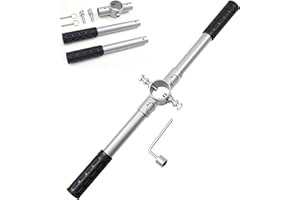 SFNSM Dock Post Auger Wrench, Removable Dock Stanchion Ratchet with Rubber Handle & L-Type Socket Wrench, Boat Dock Pole Installation and Removal Tool for Dock Posts up to 1.9" in Diameter Only