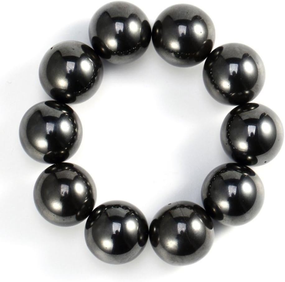 6 Pieces of Joykith 0.39" Diameter Sphere Magnet for Science and Fun. Magnetic Rattlesnake Eggs and Magnetic Hematite Zingers (Black)