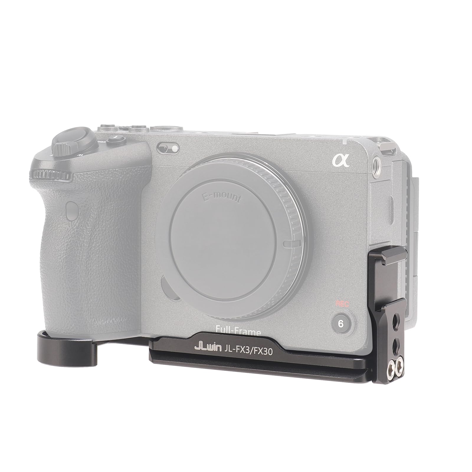 FOTGA Quick Release Plate L-Angle Vertical with Cold Shoe Quick Release Plate L-Bracket for Sony ILME-FX30/FX3 Camera, Microphone, LED Light, Monitor, Compatible with Arca Swiss Tripod