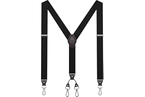 Suspenders for Men Heavy Duty Mens Suspenders for Jeans Pants with 4 Swivel Hooks Elastic Braces for Casual Y Back 1.4 Inch