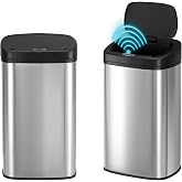 BestOffice | 21 Gallon Stainless Steel Trash Can with Lid | Steel | Automatic Touchless Garbage Can with Motion Sensor | Waterproof &amp; Easy to Clean | For Kitchen, Bathroom, Home or Office