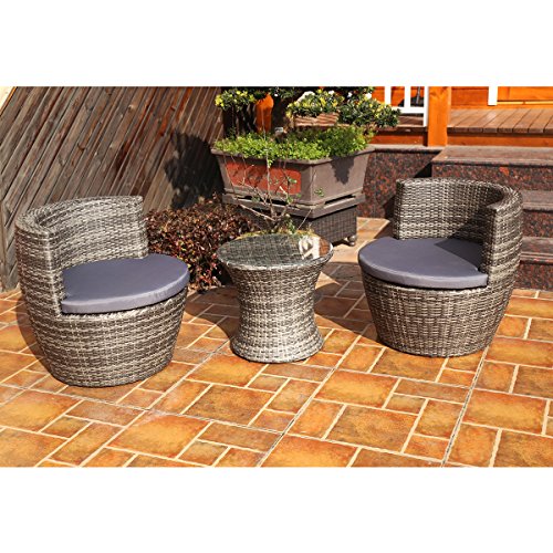 Charles Bentley 3 Piece Rattan Patio Furniture Set Astonshedsuk